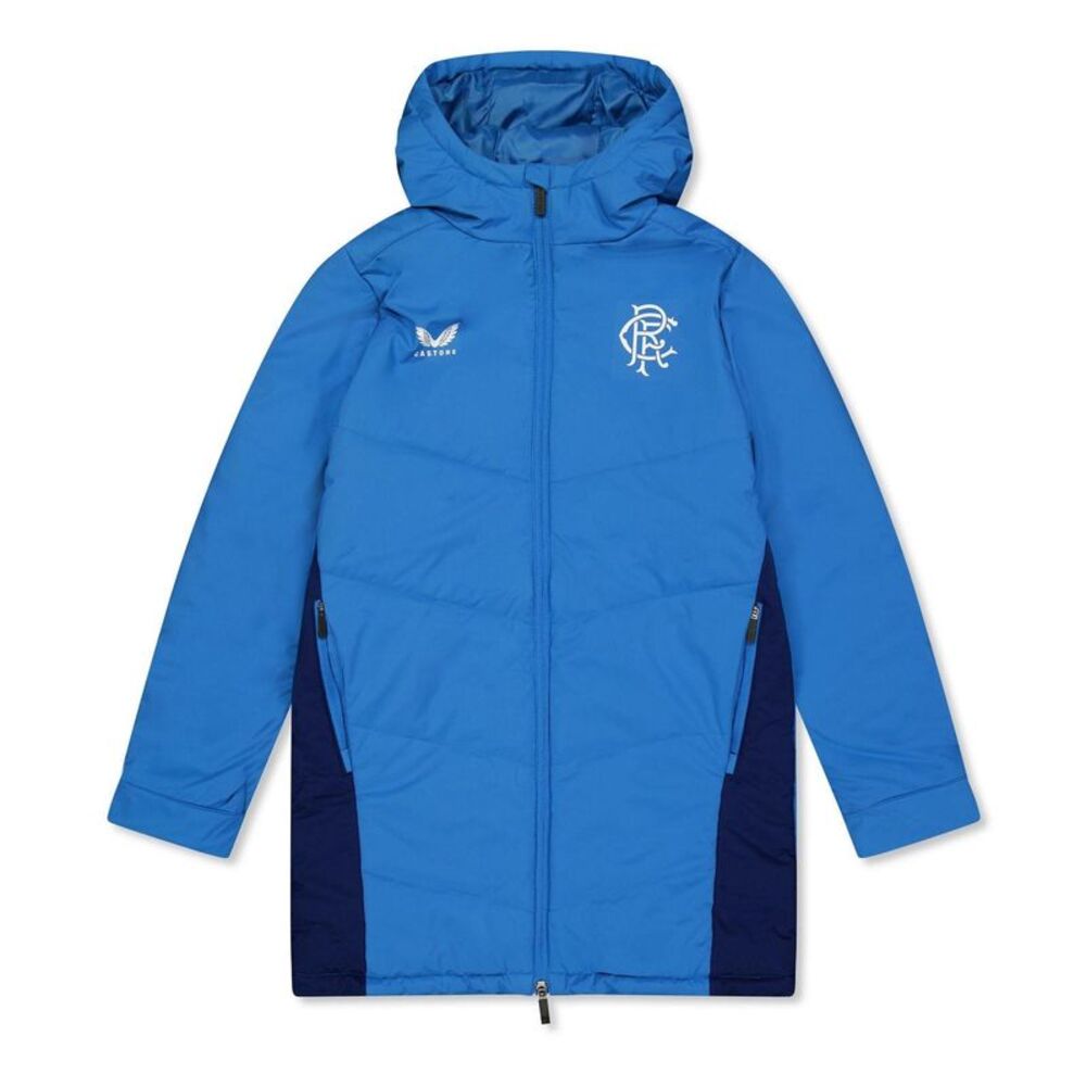 Castore Boys Bench Rangers FC Training Jacket / Blue/Deep Blue